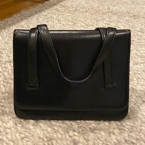 Authentic Giorgio Armani Black Leather Evening Bag